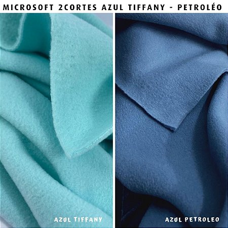 Microsoft tecido Hipoalérgico 2cortes Azul Tiffany e Petróleo Artesanato