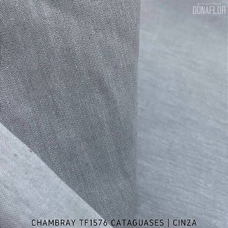 Chambray Cinza tecido Cataguases 100%Algodão - 1,40Largura