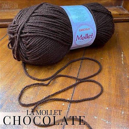 Lã Mollet Chocolate C608 100g 100% Acrílico