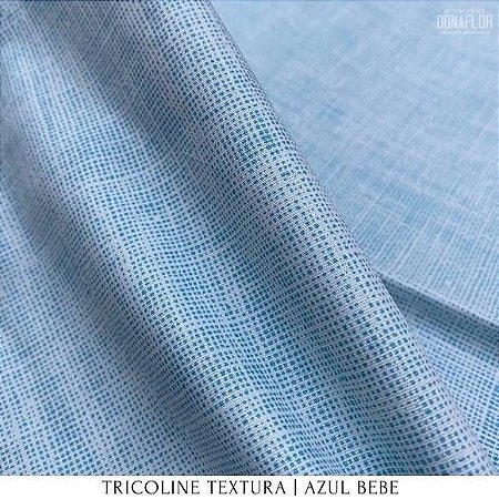 Tricoline Textura Azul Bebê tecido 100%Algodão - 1,40Largura