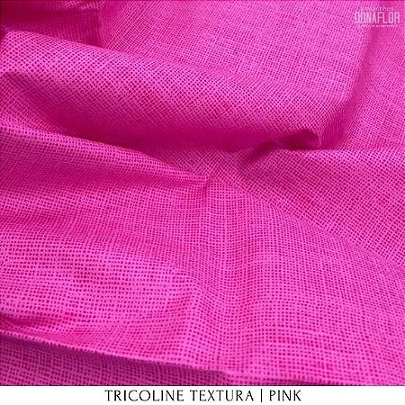 Tricoline Textura Pink tecido 100%Algodão - 1,40Largura