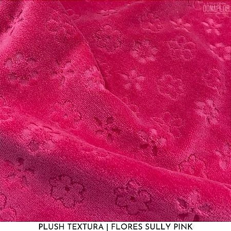 Plush Textura Sully Pink , tecido Aveludado com Desenhos