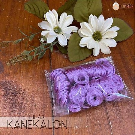 Kanekalon Lilás 15cm Cabelo de Anjo Sintético para Bonecas e Bichos