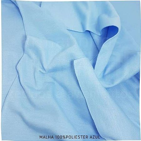 Malha 100 Poliester Azul 50cmx2 40m Tubular Dona Flor Tecidos E Aviamentos