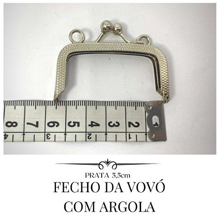 Fecho da VovÃ³ Prata Com Argola  5,5cm