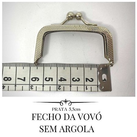 Fecho da VovÃ³ Prata Sem Argola  5,5cm