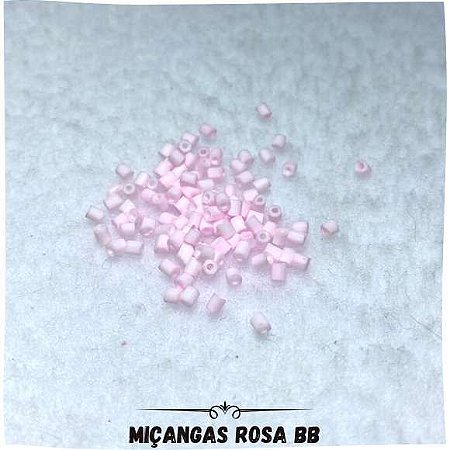 Miçanga Com Furo Rosa bb 0,2mm