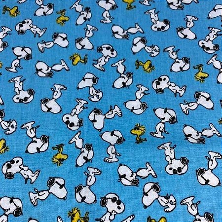 Tricoline Snoopy tecido 100% Algodão 50cm x 1,40Largura