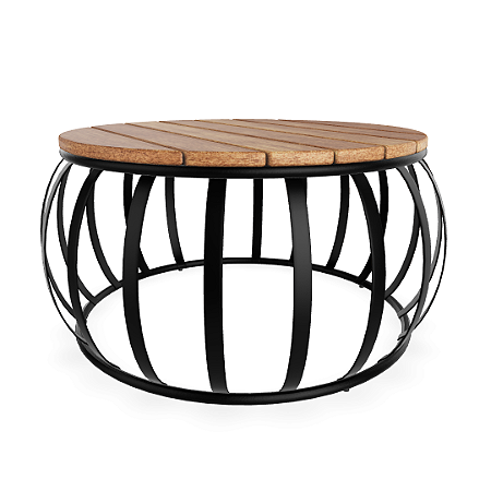 Mesa Centro Wood - Cor Preto