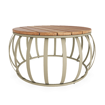 Mesa Centro Wood - Cor Fendi