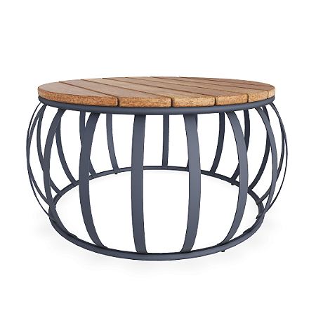 Mesa Centro Wood - Cor Grafite