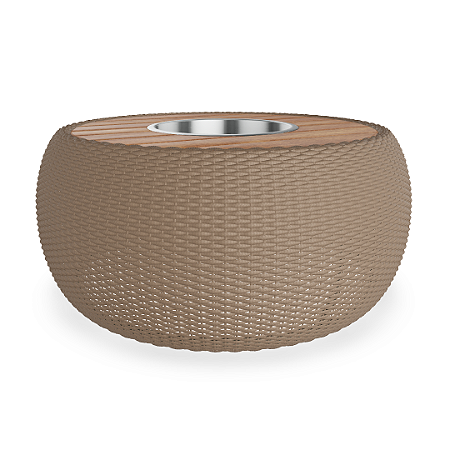 Mesa Centro Rope com Champanheira - Cor Fendi