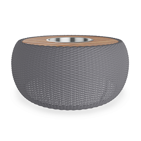 Mesa Centro Rope com Champanheira - Cor Grafite