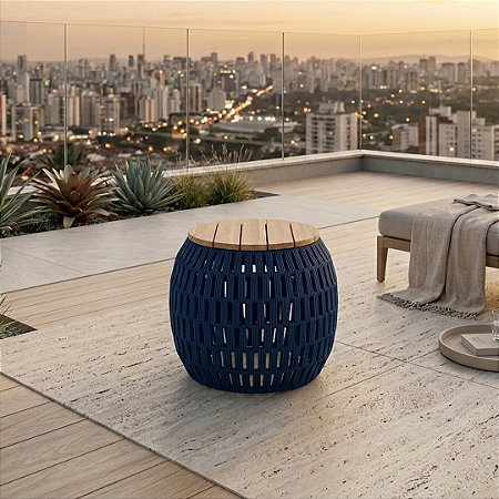 Mesa Lateral Izzy - Cor Azul Marinho