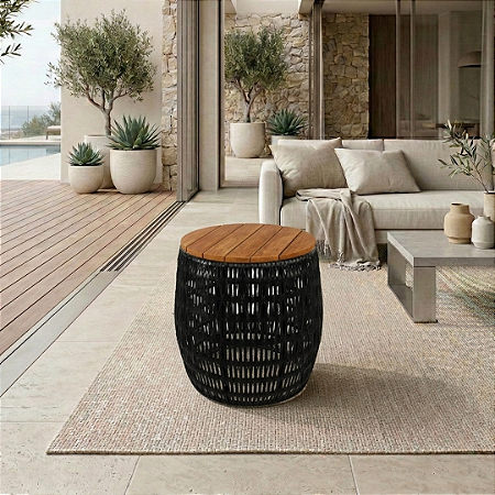 Mesa lateral Trançare - Cor Preto