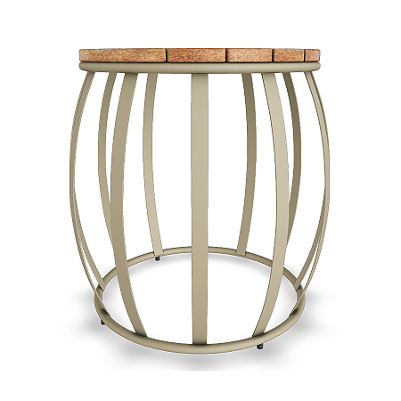 Mesa lateral Wood - Cor Fendi