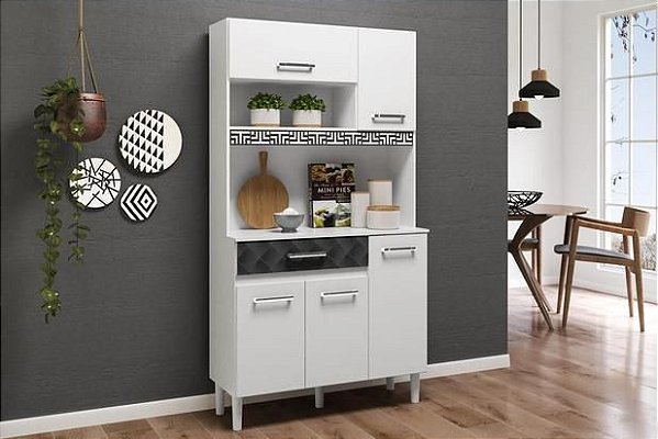 Cozinha 5 Portas Magazin 90 Cm Aplique Decorativo Carvalho Rust Off White 3d Nicioli Lojas De Moveis Online Moveis Cozinha Moveis
