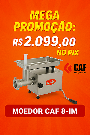 MOEDOR ELETRICO COMERCIAL PARA CARNES CAF 8-I M BIV 60 HZ 1/3 CV (Promoção exclusiva via PIX)use o cupom PIXPROMOEDOR