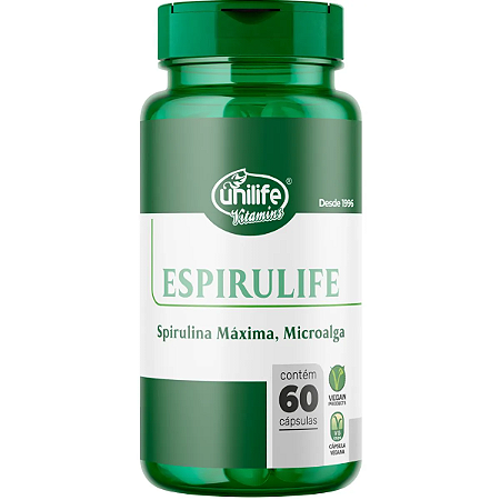 ESPIRULIFE 500MG - 60 CÁPSULAS - UNILIFE