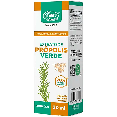 EXTRATO DE PRÓPOLIS VERDE - 30ML - UNILIFE