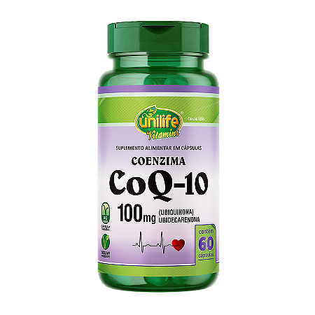 Coenzima CoQ-10 Ubiquinona 100 mg em cápsulas 400 mg - Unilife