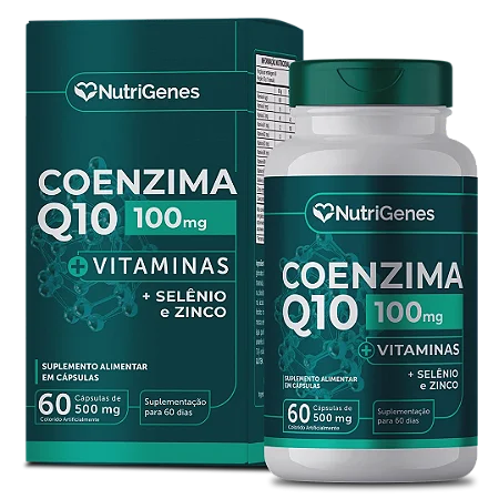 COENZIMA Q10 - 500MG - 60 CÁPSULAS - NUTRIGENES