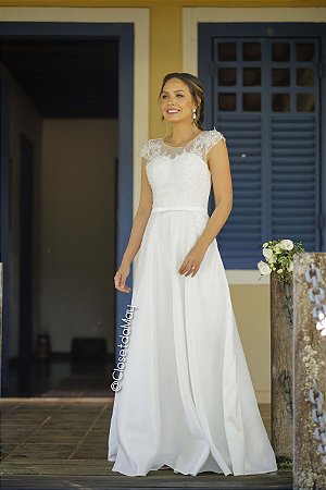 vestido de casamento longo simples