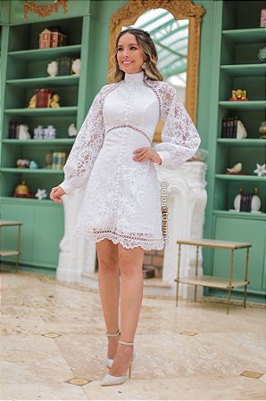 loja de vestido branco