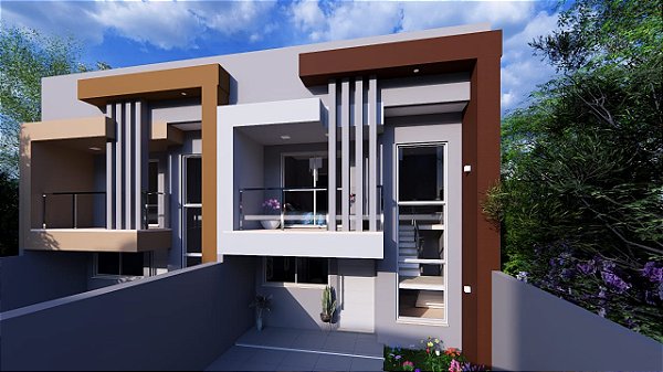 DOIS SOBRADOS GEMINADOS FINANCIÁVEIS, 03 DORMITÓRIOS COM 139 M² DE ÁREA