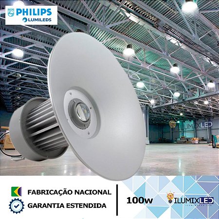 HIGH BAY LED 100w | 12.000 Lúmens | LED PHILIPS | Para Galpão Industrial