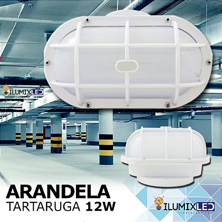 ARANDELA LED TARTARUGA 12w | Bivolt | IP65 Resistente à Água | LEDs CHIP PHILIPS