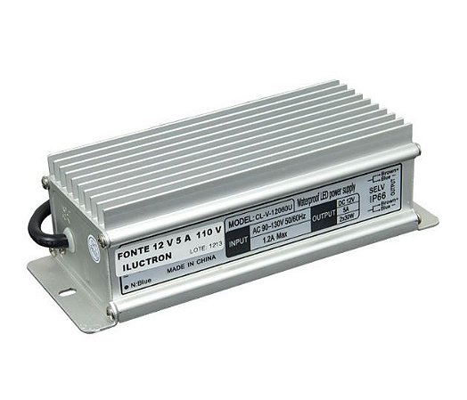FONTE 12V | Bivolt | 8,5 AMP | IP67 | BLINDADA | USO EXTERNO