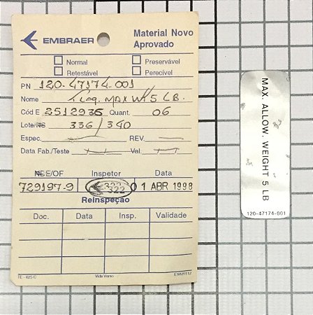 PLAQUETA - 120-47174-001