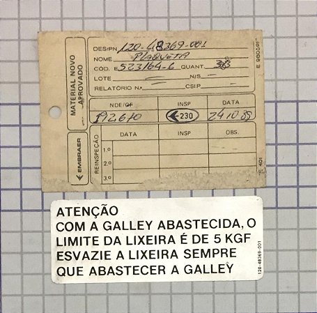PLAQUETA - 120-48369-001