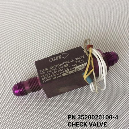 Flow switch/check valve - 9912194-3