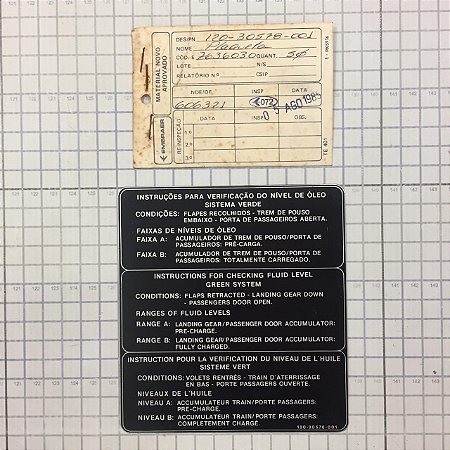 PLAQUETA -120-30578-001