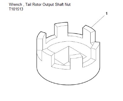 Wrench Tail Rotor Output Shaft Nut - T101513