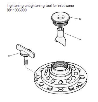 Tightening-untight tool for inlet cone - 8811936000