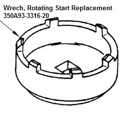 Wrench  Rotating Start Replacement - 350A93-3316-20