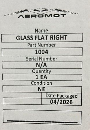GLASS FLAT RIGHT - 1004