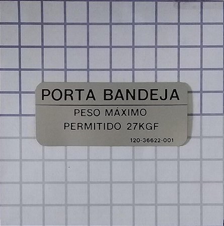 PLAQUETA - 120-36622-001