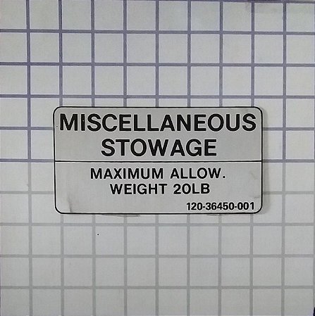 PLAQUETA - 120-36450-001
