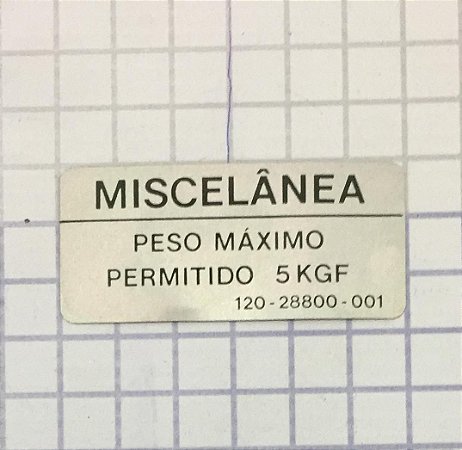 PLAQUETA - 120-28800-001