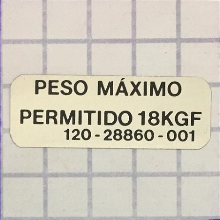 PLAQUETA - 120-28860-001