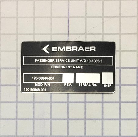 PLACA - 120-50844-001