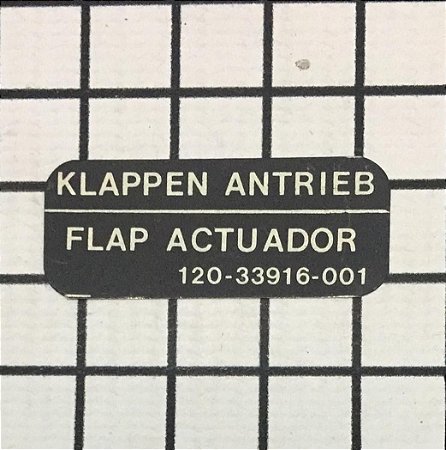 PLAQUETA - 120-33916-001