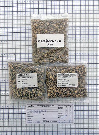 Rebite Boloeado MS20470AD6-6