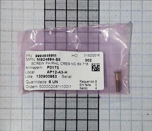 PARAFUSO - MS24694-S8  (99945469M)