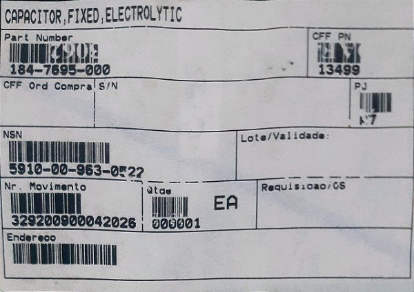 CAPACITOR - 184-7695-000