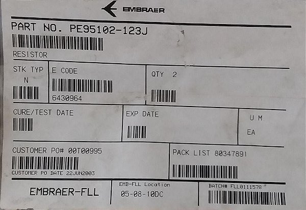 RESISTOR - PE95102-123J